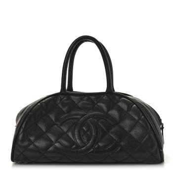 CHANEL Caviar Quilted Small Bowler Black 